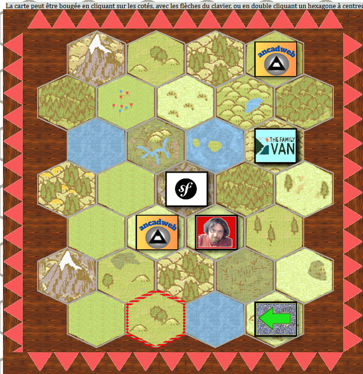 Carte à hexagones en js